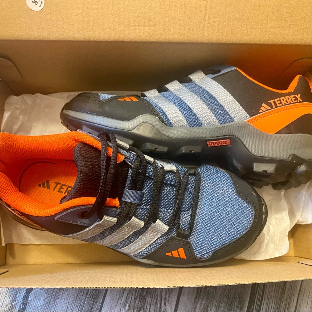 Adidas Terrex AX2R K Hiking Shoes - Black/Orange size 13K